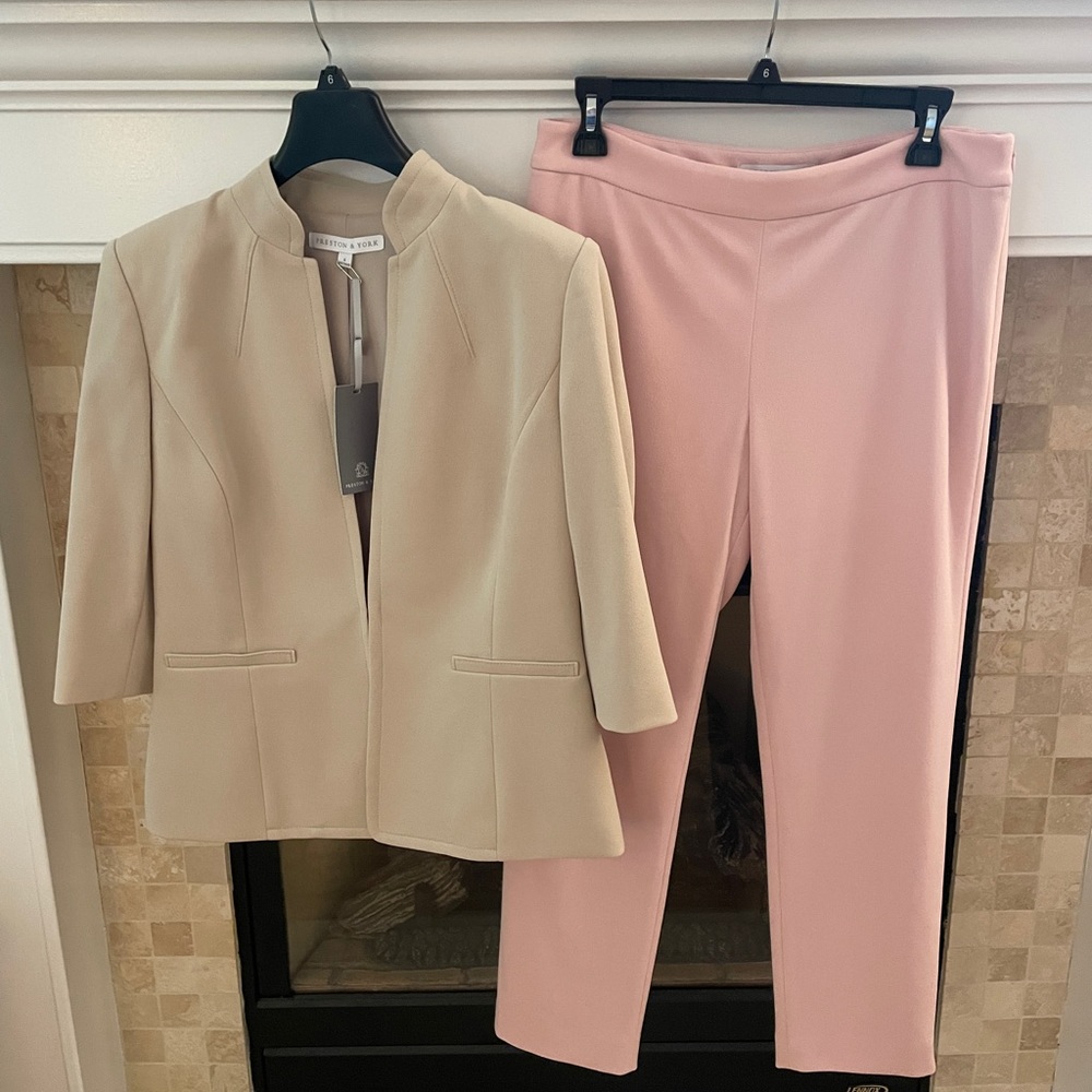 Preston & York Dillards cropped suit new NWT 6